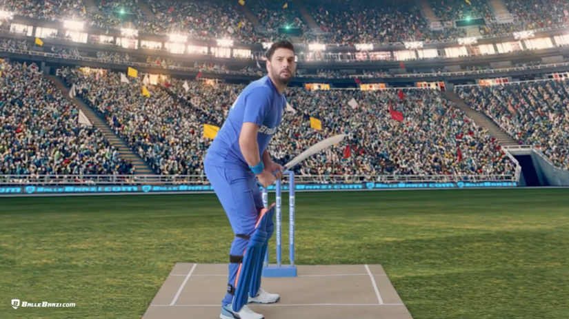Ballebazi.com - Yuvi on Field!